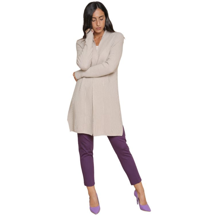 Lange merino wol vest zonder sluiting