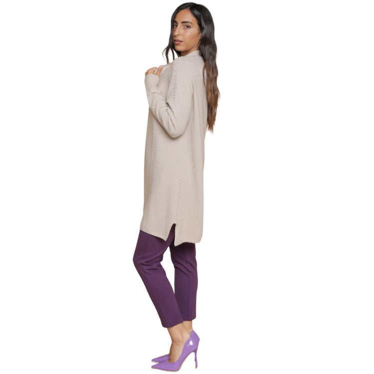 Lange merino wol vest zonder sluiting