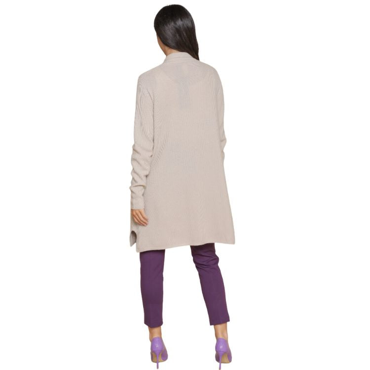 Lange merino wol vest zonder sluiting