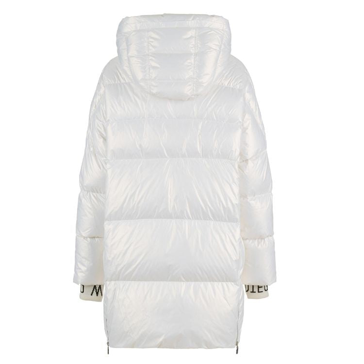 Luxe donsjas met capuchon van italianse merk DiegoM