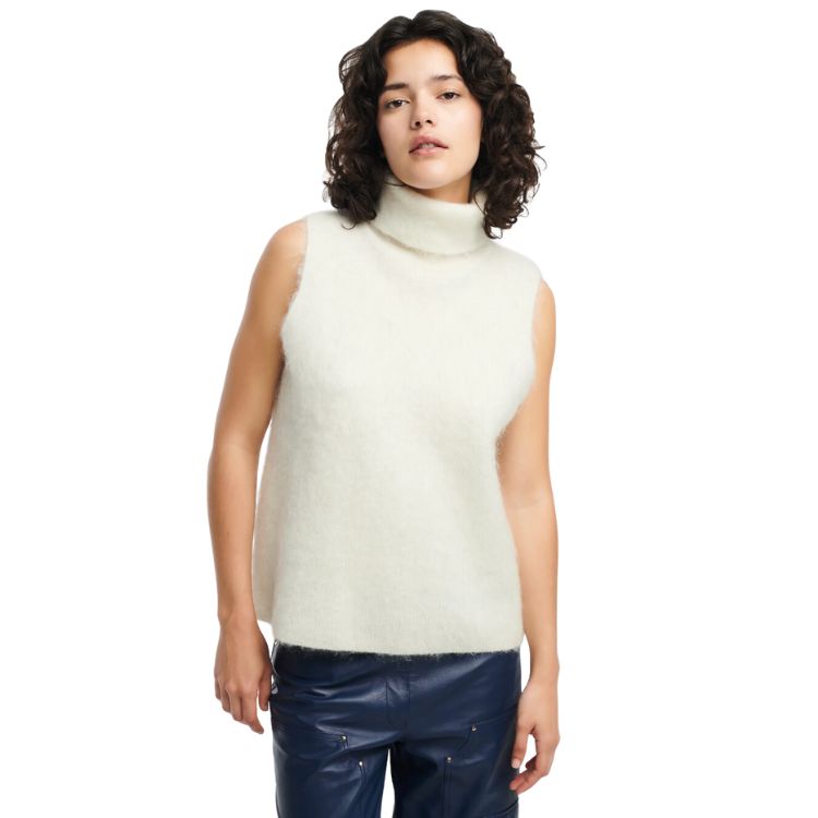 Blended mohair merino wol gilet