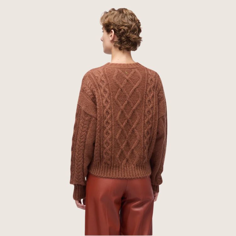 Oversized wol & mohair sweater met ronde hals