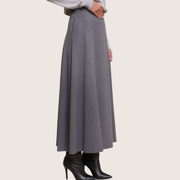 Lange rok in grijze kleur