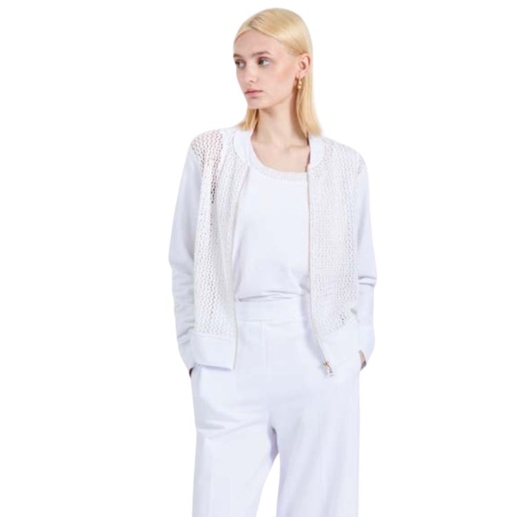 Wit Vest met Gebreide Voorkant – Katoen Blend | Blue Bianco Milano Made in Italy