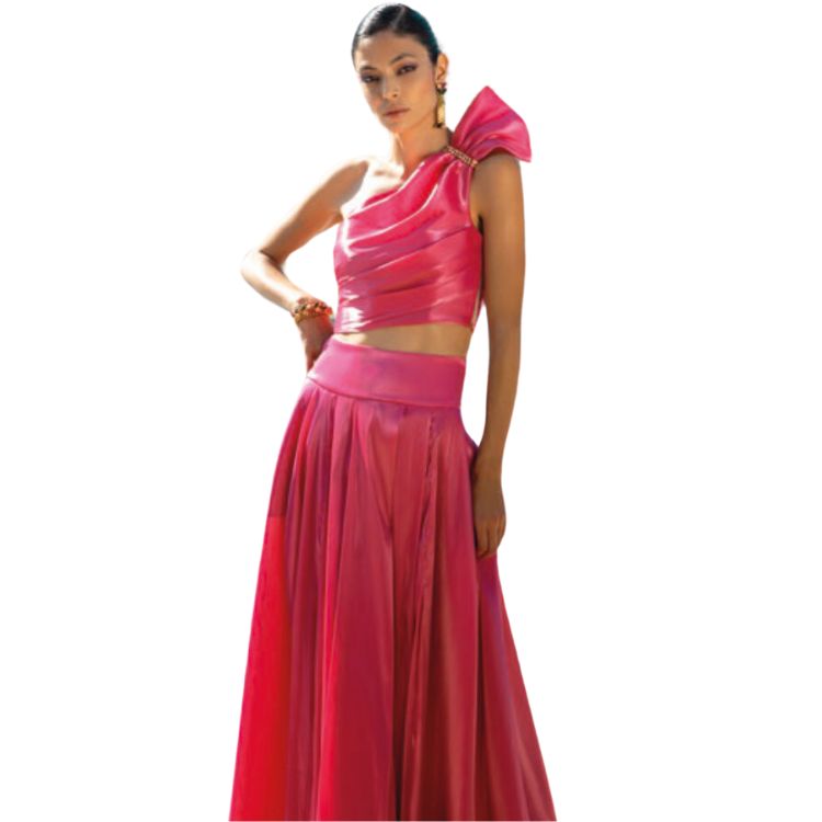 Asymmetrische top met strass