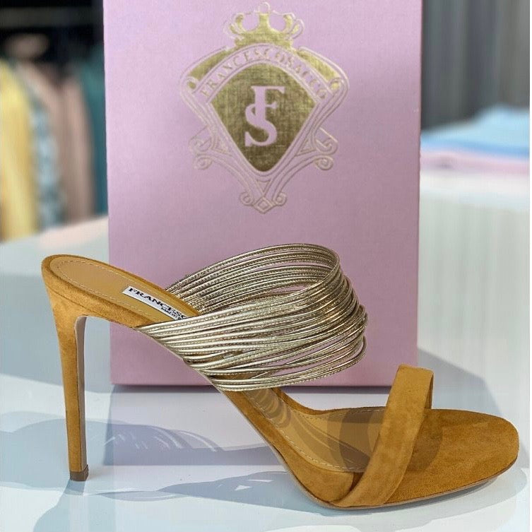 Suède sandalen met hak