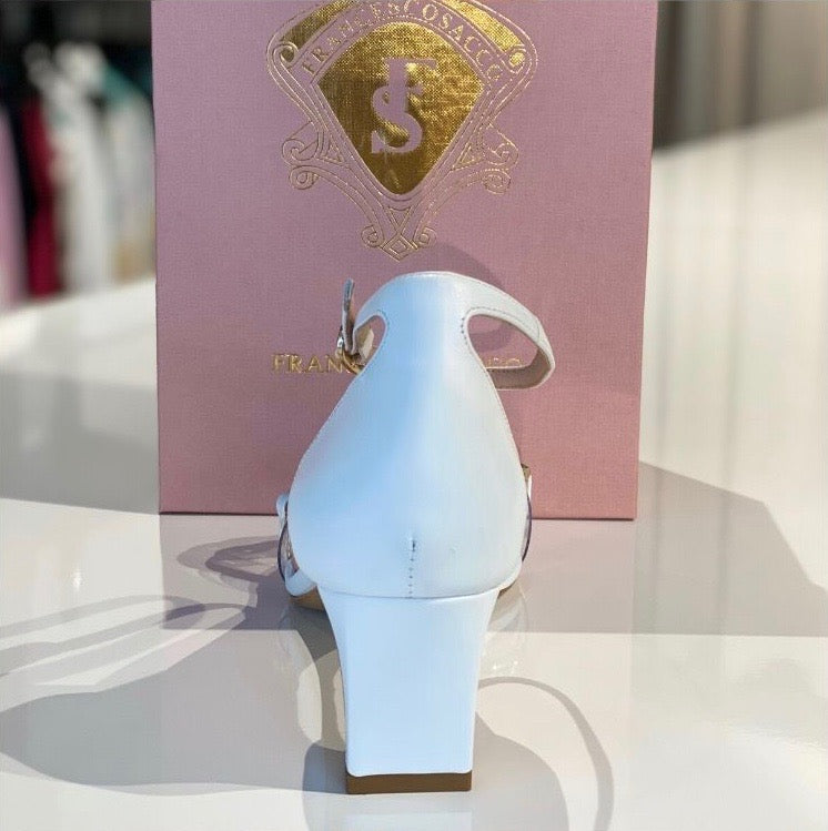 Witte italiaanse dames sandalen