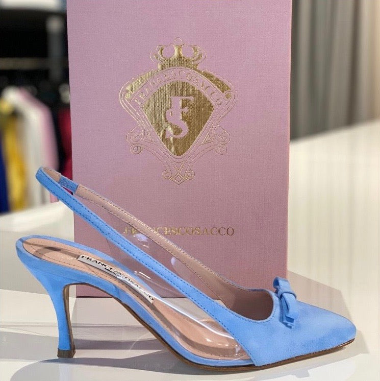 Italiaanse dames schoenen pumps lichtblauw