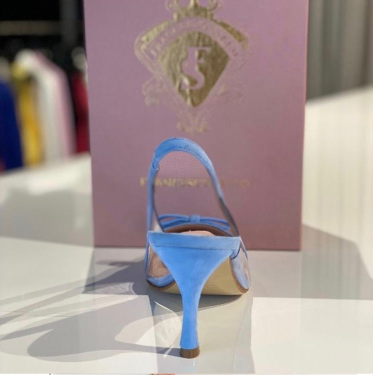 Italiaanse dames schoenen pumps lichtblauw