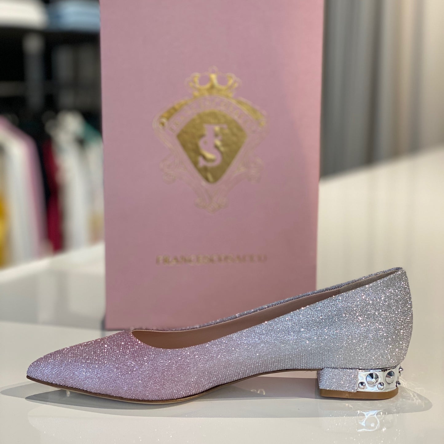 Feestelijke italiaanse dames schoenen - ballerinas