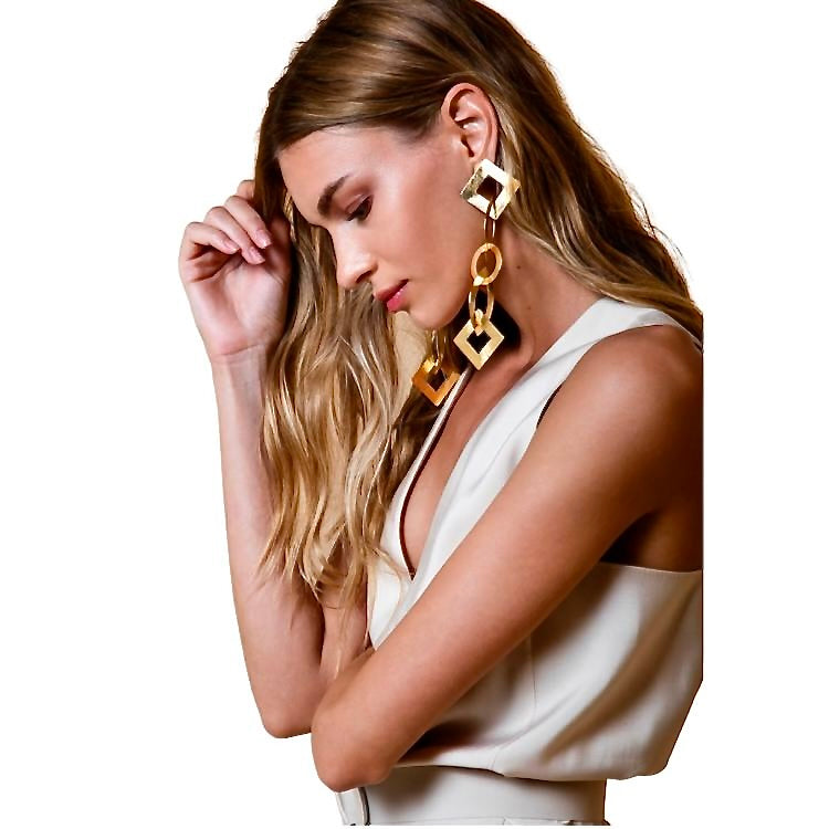 V-haals top met riem