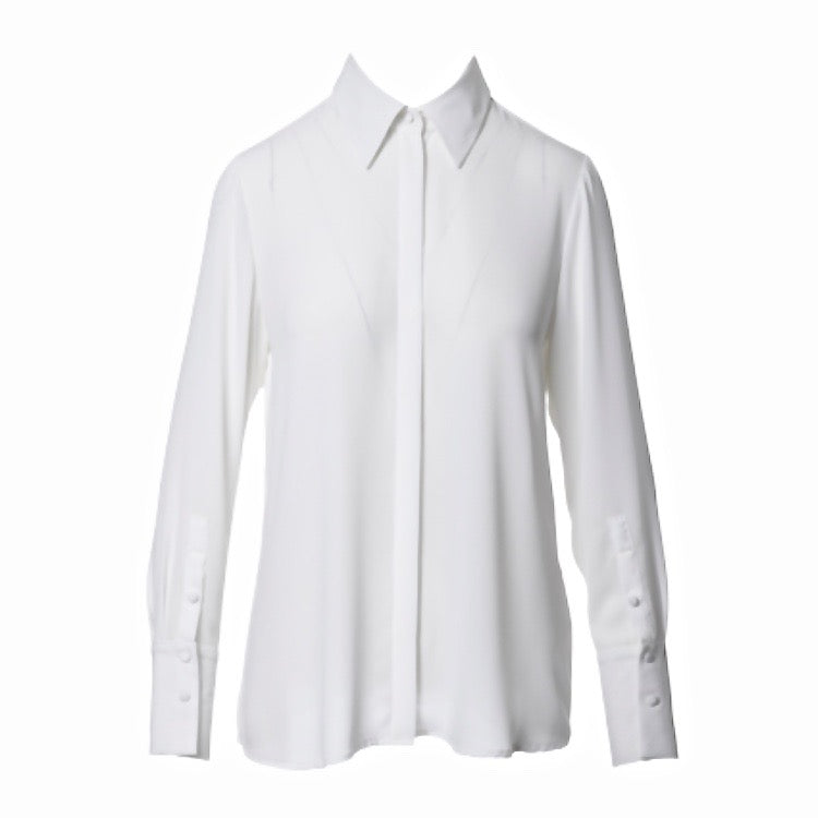 Viscose blouse met knoop mangete