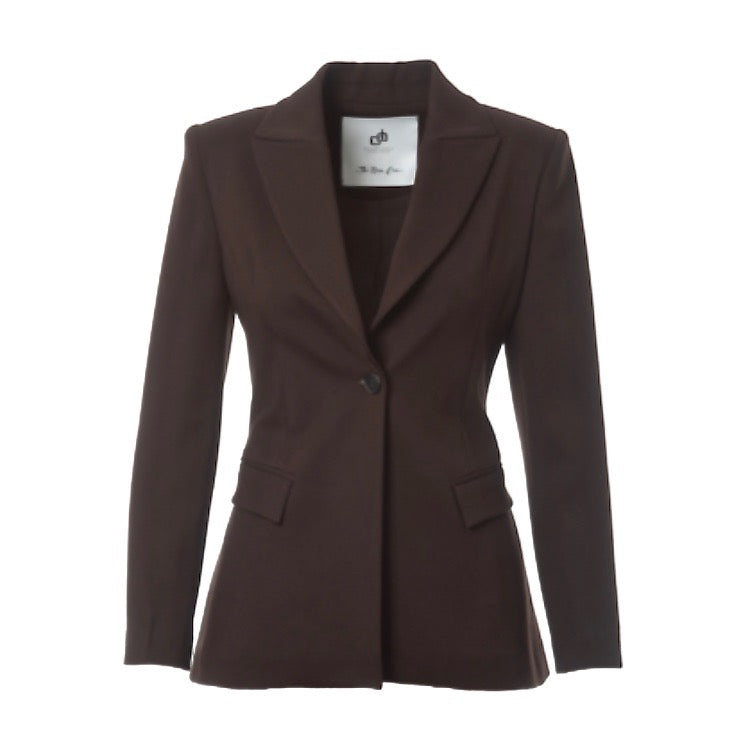 Blazer met klepzakken en schoudervulling