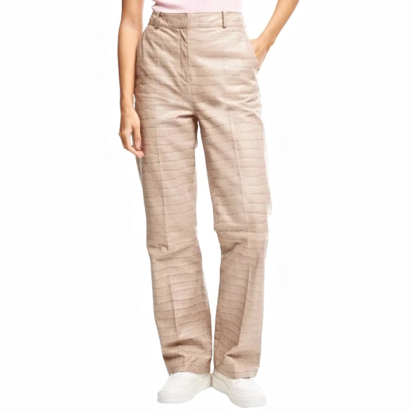 Chloe high waist straight fit pantalon van lamsleer Studio AR - by Arma