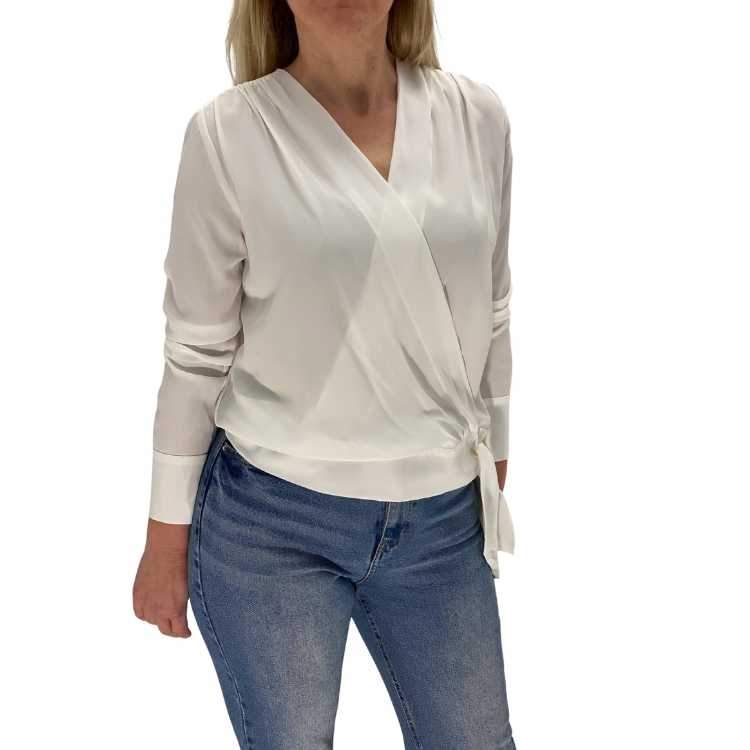 Blouse van zijdeblend