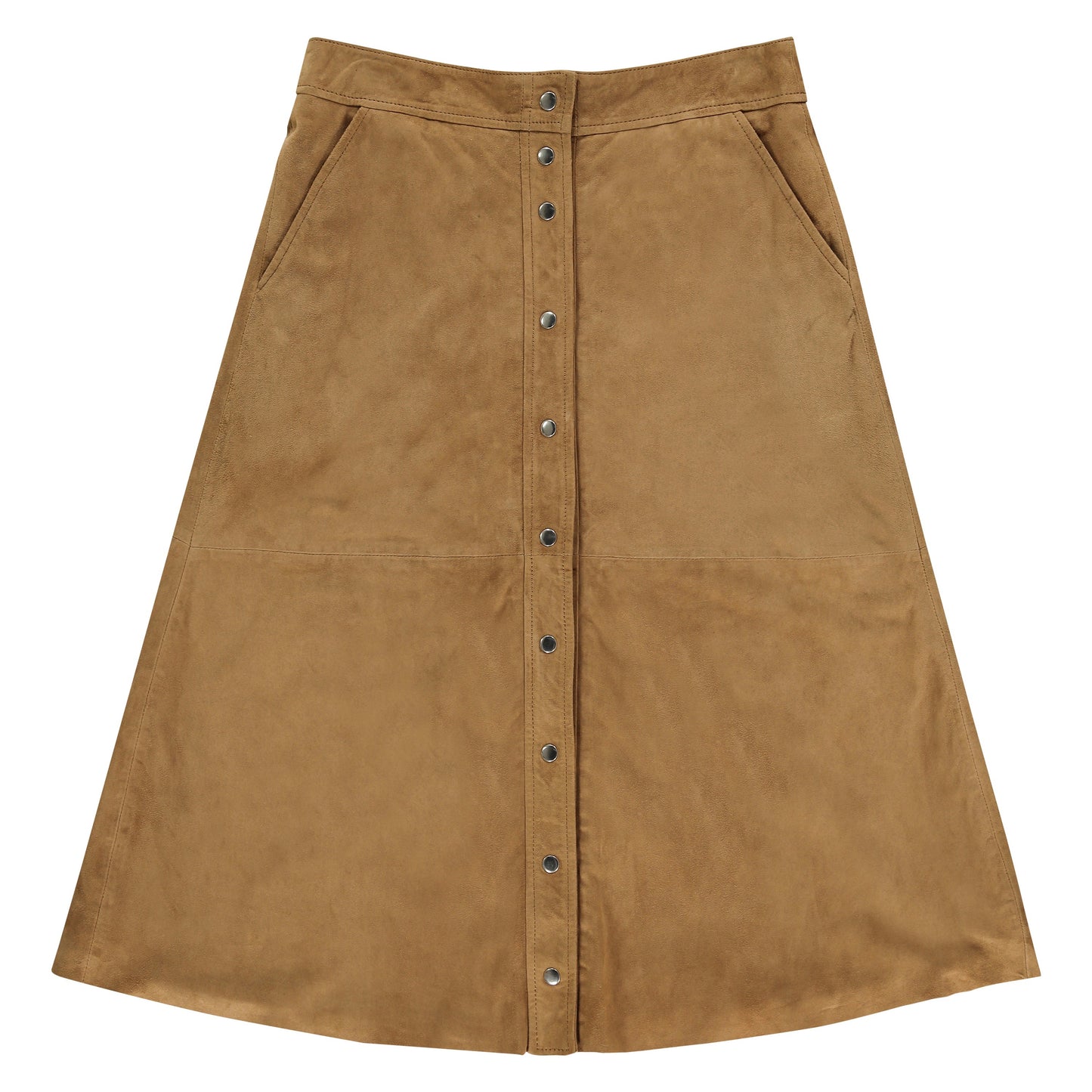 Suede rok met drukkers