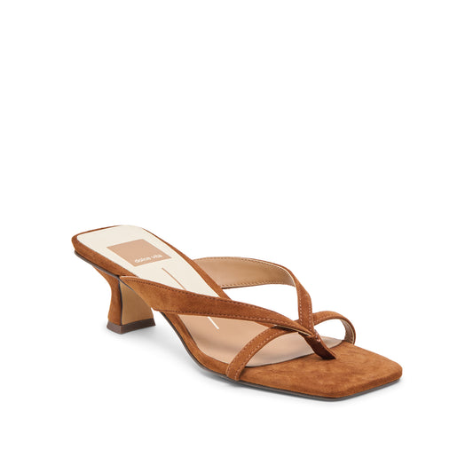 Dolce Vita Mule Cognac – Suède met Klein Hakje | Steve Madden