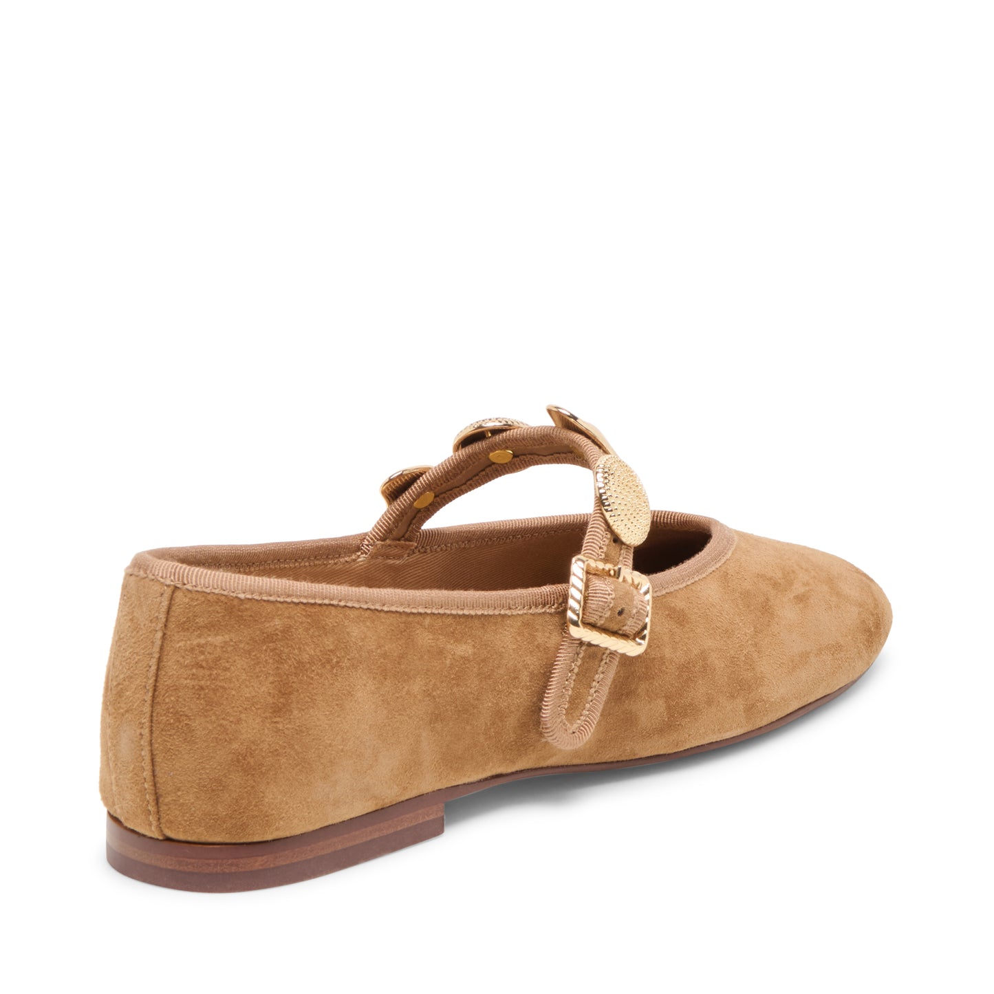 Cognac Ballerina met Gouden Gespen – Dolce Vita | Steve Madden