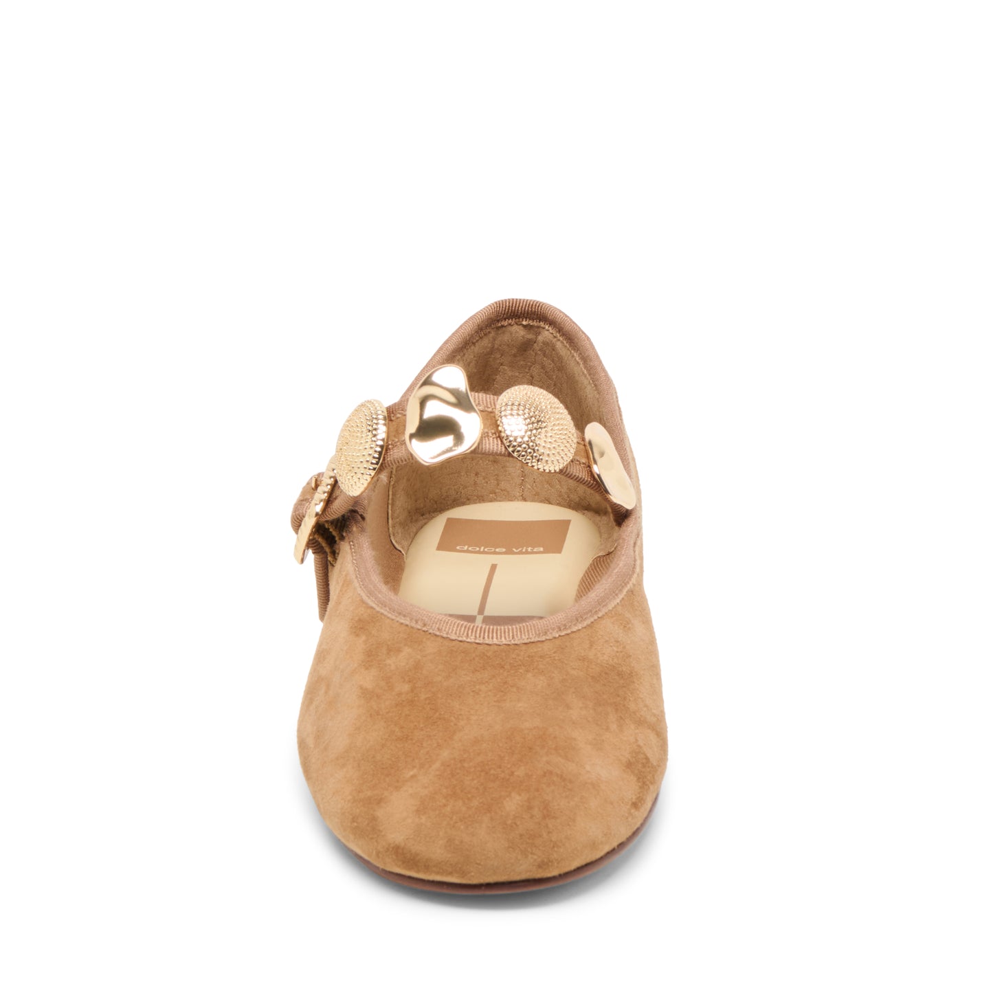 Cognac Ballerina met Gouden Gespen – Dolce Vita | Steve Madden