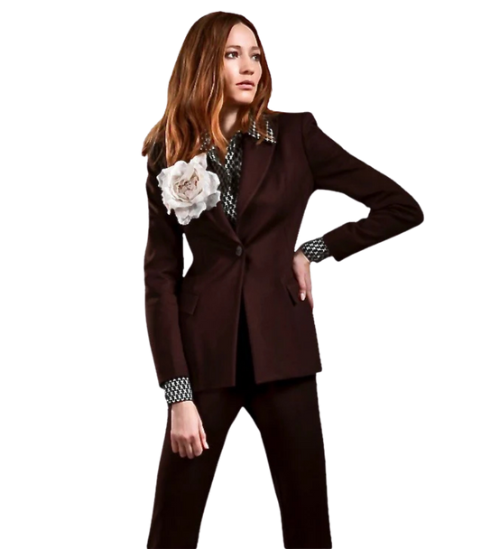 Blazer with flap pockets and shoulder pads Compagnia Italiana