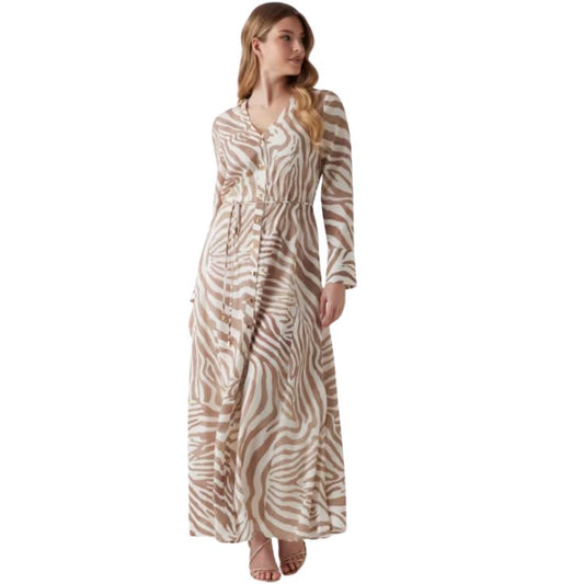 Maxi jurk met zebraprint