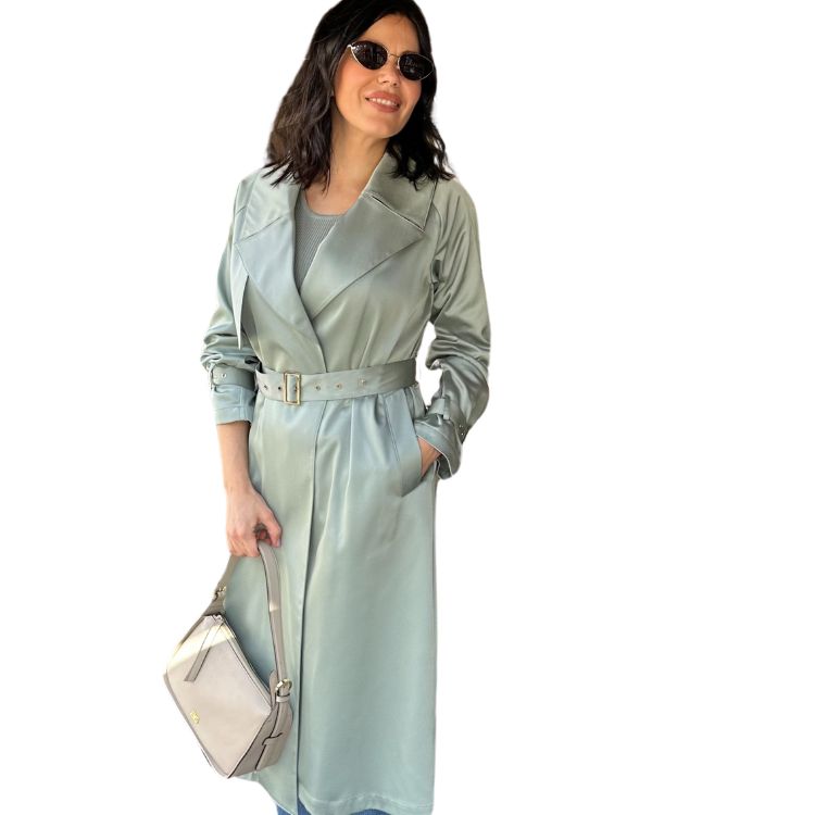 Trenchcoat in mintkleur