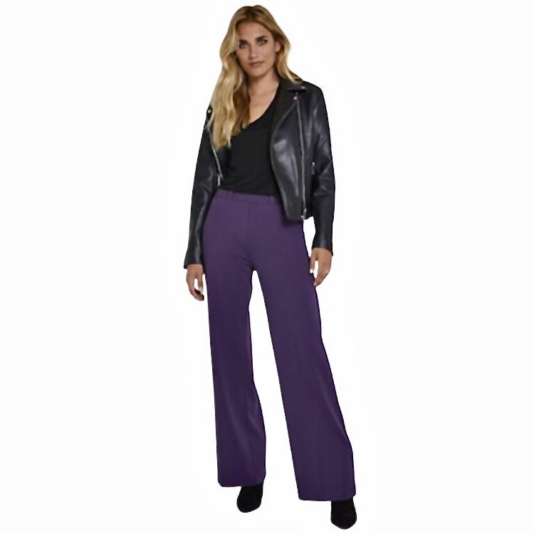 PARA-MI broek model Mira Twill Jersey deep purple kleur