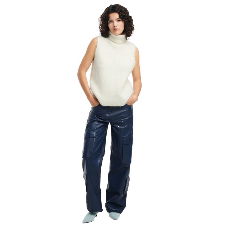 Blended mohair merino wol gilet