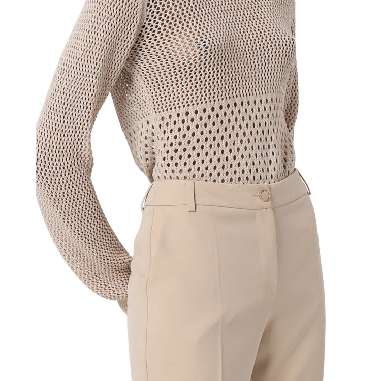 Rechte model broek met elastische band