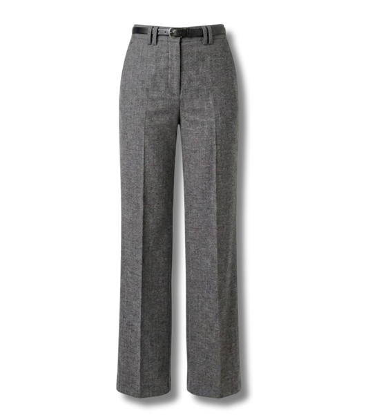 Hanami D'Or Aldo Wool Palazzo Trousers – Stone Grey