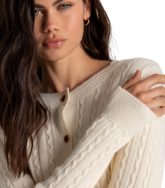Fracomina Butter Cable-Knit Cardigan