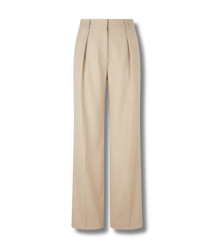 Wide-Leg Wool Trousers