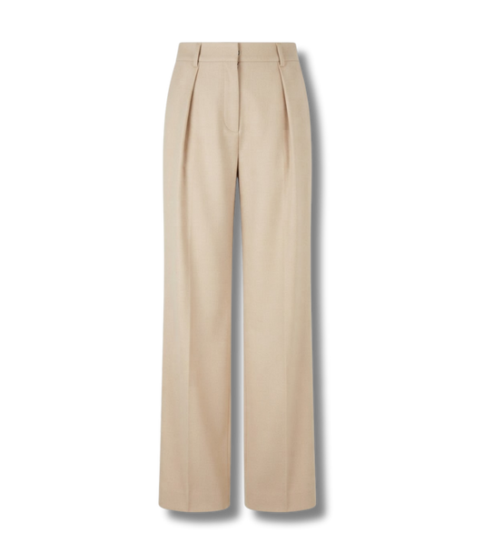 Wide-Leg Wool Trousers