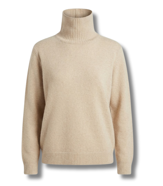 Handmade 100% Cashmere Relaxed Turtleneck