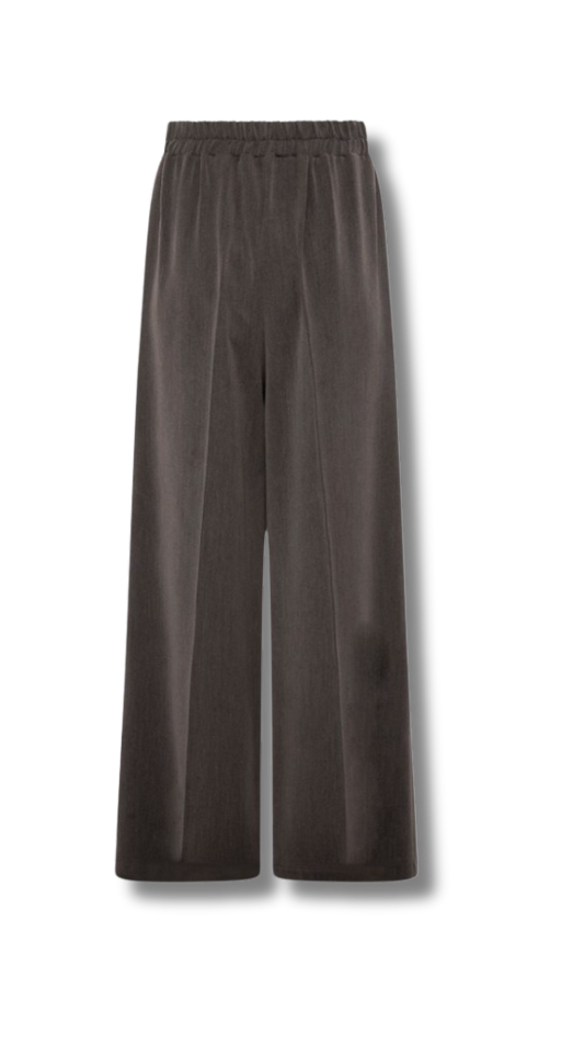 Fracomina Dark Grey Wide-Leg Trousers