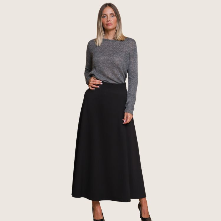 Lange rok in zwarte kleur