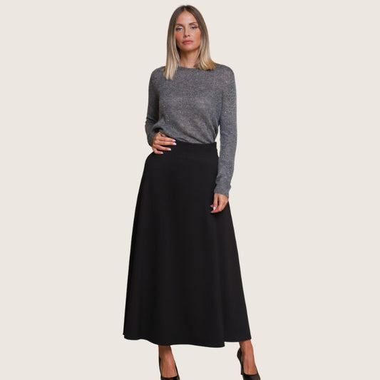 Lange rok in zwarte kleur