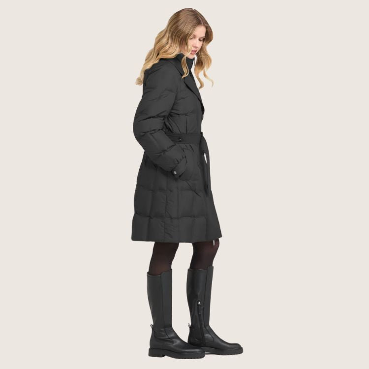 Zwarte Dons Trenchcoat – Made in Italy | Tijdloze Luxe Jas
