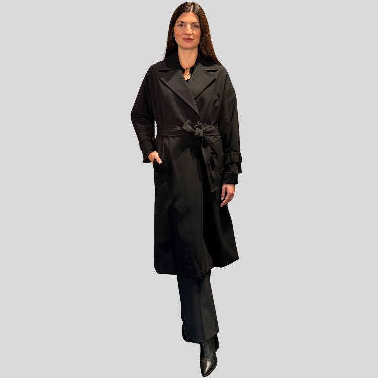 Gevoerde trench coat