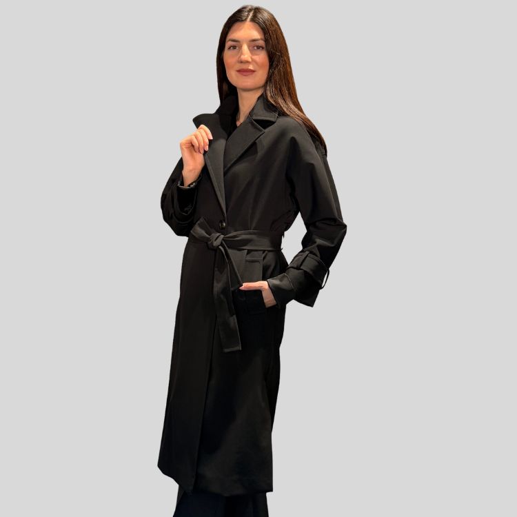 Gevoerde trench coat