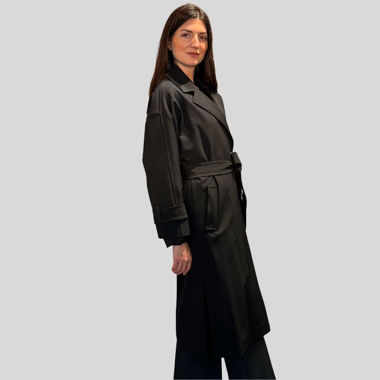 Gevoerde trench coat