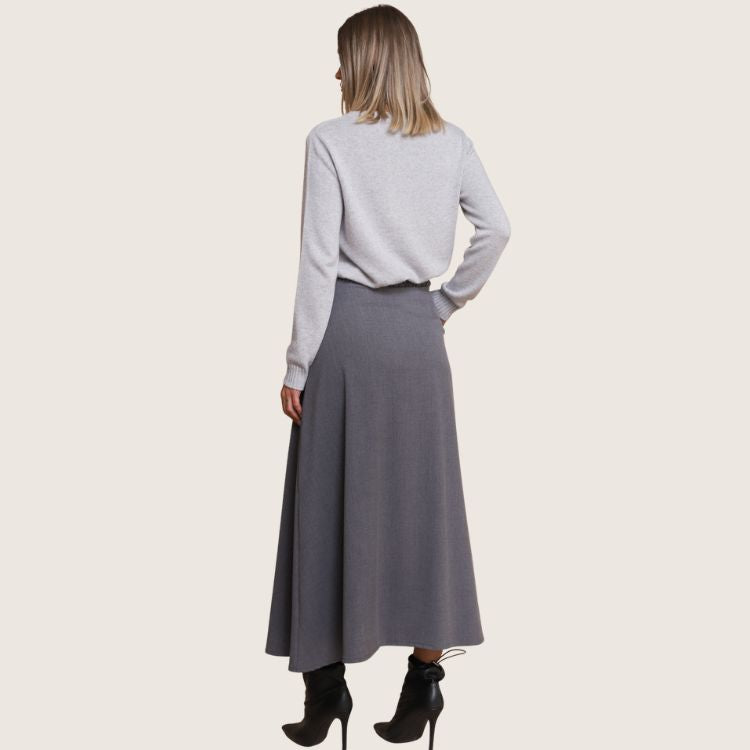 Lange rok in grijze kleur
