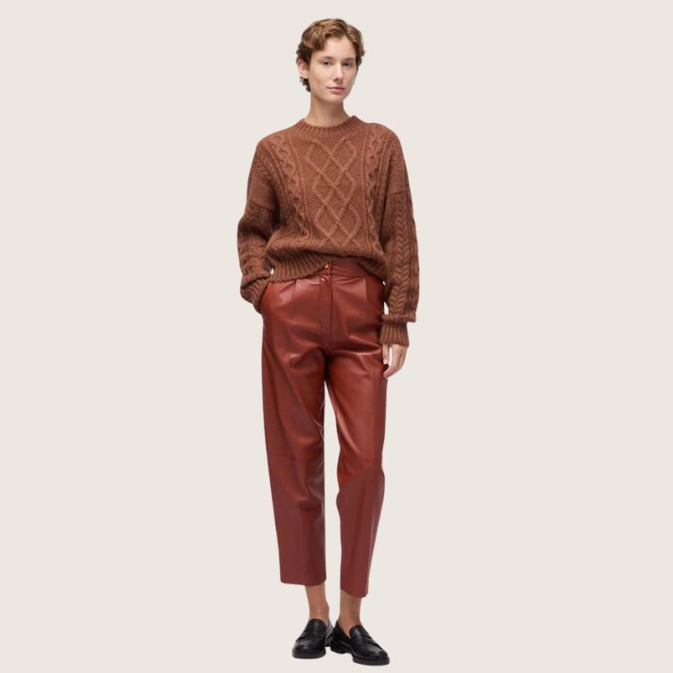 Oversized wol & mohair sweater met ronde hals