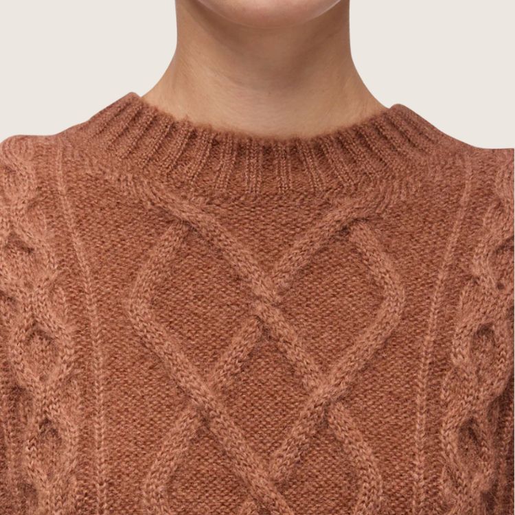 Oversized wol & mohair sweater met ronde hals