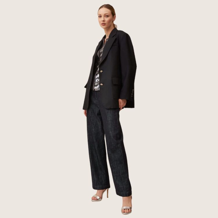 Lange wollen colbert van virgin wool