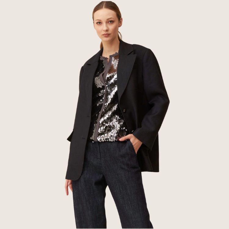 Lange wollen colbert van virgin wool