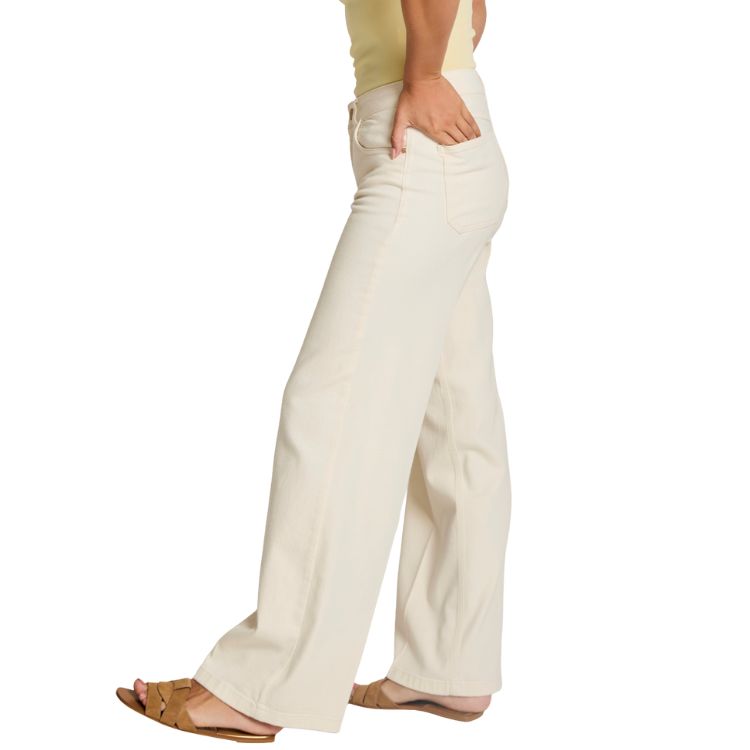 Mira Denim Natural Cream – Tijdloze Denim met Elegante Pasvorm