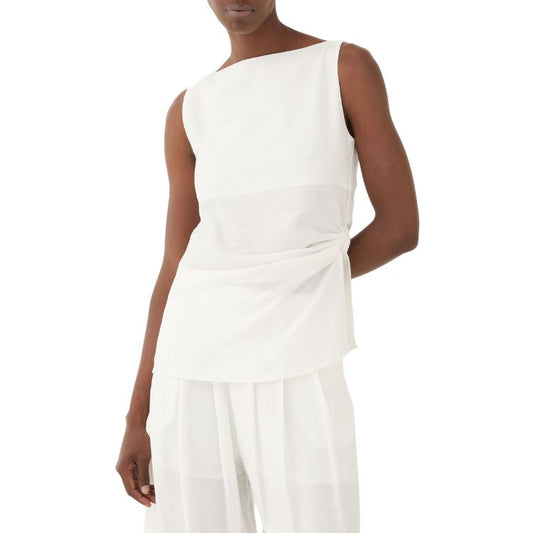 Mouwloze Blouse met Draperie – | ELEH Prato Italië