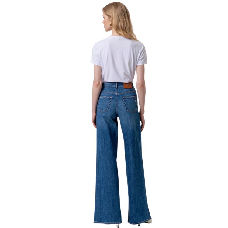 High Waist Wide Leg Jeans Stonewash – 100% Katoen | Fracomina