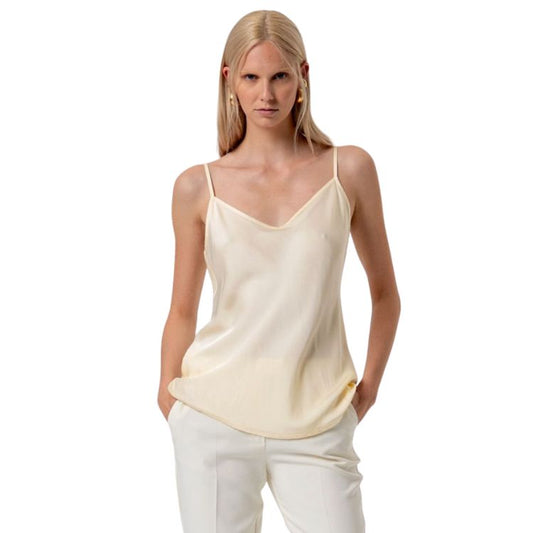 Fracomina Satin Camisole Top – Luxe Basic in Viscose (Verstelbare Bandjes)